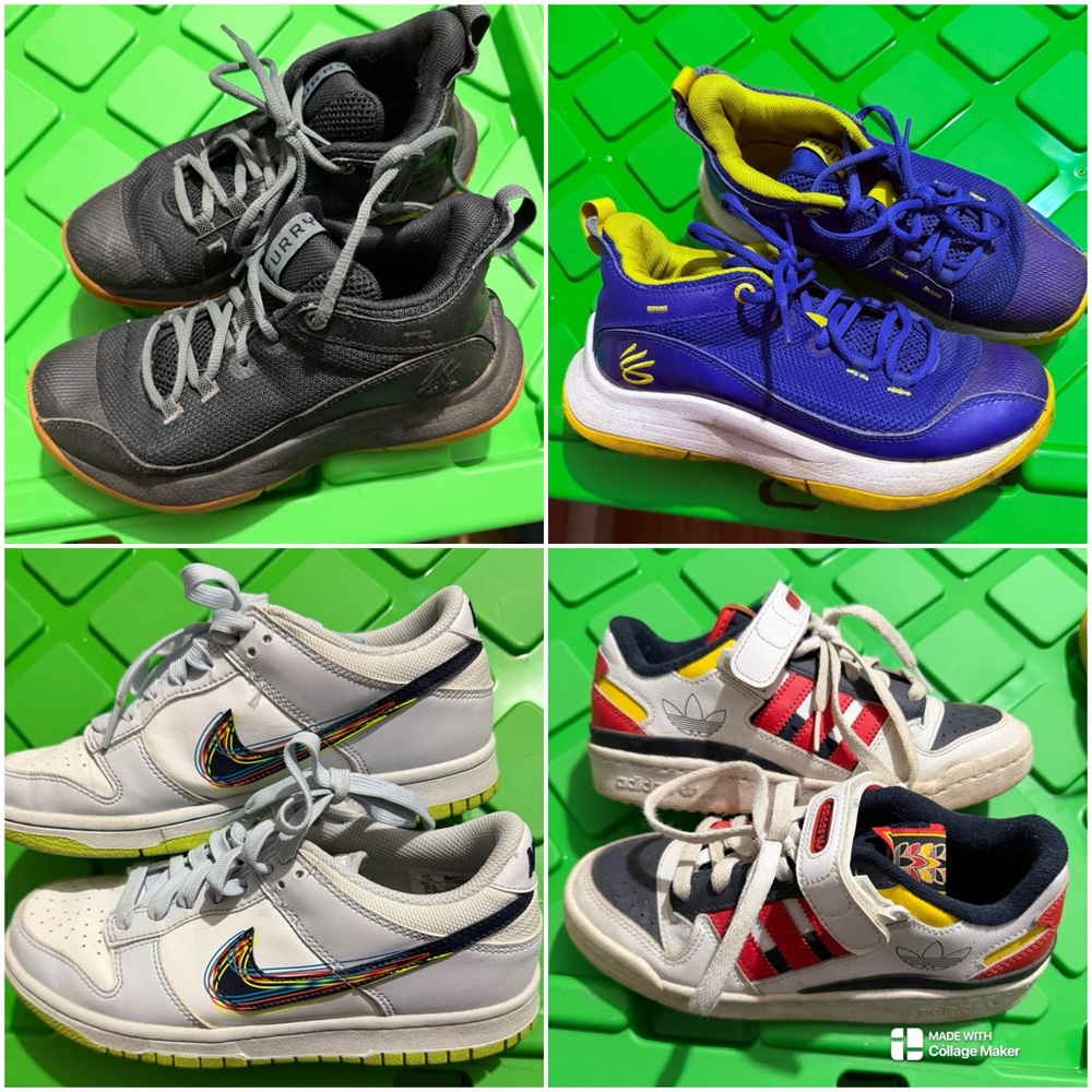 Boys 4.5-5.5 Nike, Addidas and Under Armour Shoes